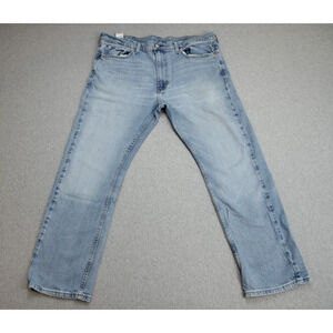 Levis Jeans Mens 38 x 30 Blue 513 Cotton Blend Slim Straight Stretch